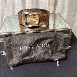 Post&Co Genuine Leather Belt; Size: 90